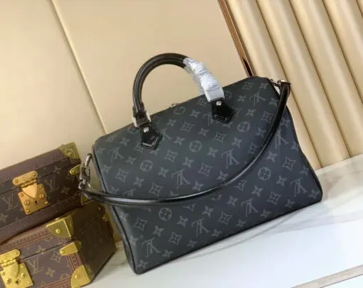 LV Speedy Soft 30 Bag Monogram Eclipse Canvas - Image 2