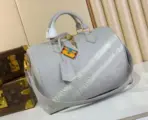 LV Speedy Soft 30 Bag Cloud Gray - Image 2