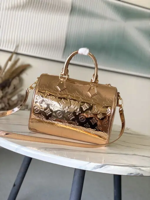 LV Speedy Bandouliere 25 Monogram Gold Miroir Canvas - Image 2