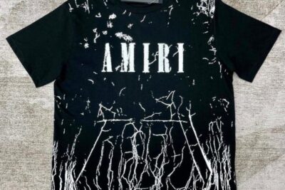 Amiri Slit Letter Printed T-shirt Black
