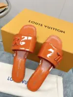 LV Slipper Sandal Shiny Orange - Image 3