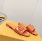 LV Slipper Sandal Shiny Orange