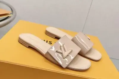 LV Slipper Sandal Beige