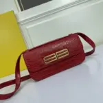Balenciaga Gossip Shoulder Bag Red Crocodile
