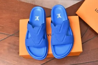 LV Leather Sandal Blue