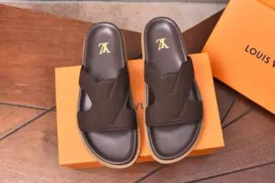 LV Leather Sandal Brown