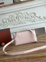 Loro Piana Extra Pocket L19 Ostrich Leather Bag Whisper Pink - Image 4
