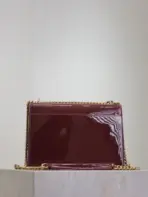 YSL Sunset Chain Bag in Burgundy Patent Leather - Image 3
