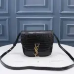 YSL Kate Handbag Crocodile Black