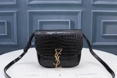 YSL Kate Handbag Crocodile Black