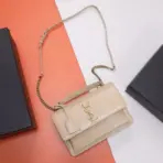 YSL Sunset Shoulder Bag Beige