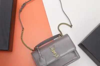 YSL Sunset Shoulder Bag Sun Blue