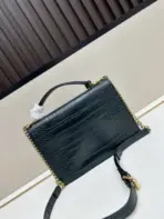 YSL Sunset Medium Chain Bag in Crocodile Green - Image 3
