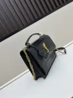 YSL Sunset Medium Chain Bag in Crocodile Black - Image 2