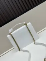 YSL Sunset Medium Chain Bag in Crocodile White - Image 2