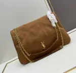 YSL Jamie Suede Shoulder Bag Brown