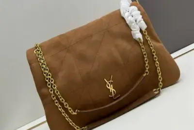 YSL Jamie Suede Shoulder Bag Brown