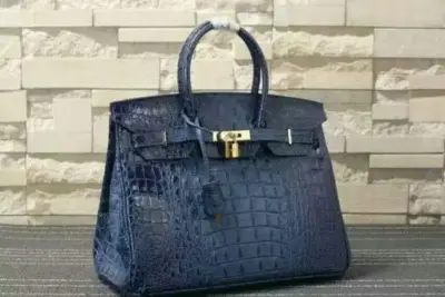 Hermes Birkin Bag Crocodile Blue