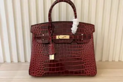 Hermes Birkin Togo Bag Crocodile Red