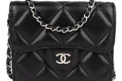 Chanel Metallic Lambskin Quilted Belt Bag Black