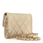 Metallic Lambskin Quilted Belt Bag Gold - Image 2