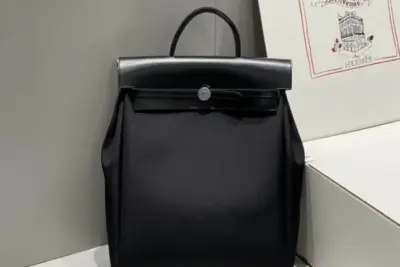 Hermes Herbag A Dos Zip Backpack Black