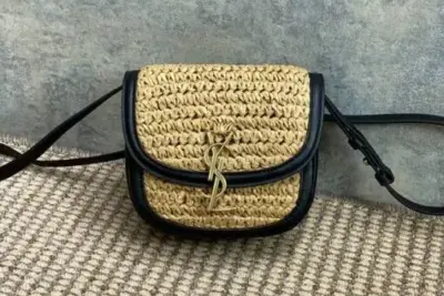 YSL Kaia Mini Bag Brown & White