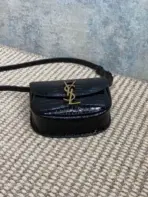 YSL Saint Laurent Kaia Mini Bag Crocodile Black - Image 3