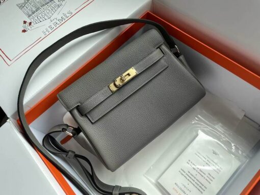 Hermes Kelly Messenger Bag Anvil Gray