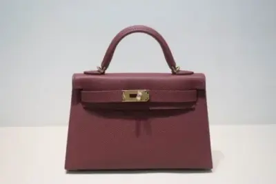 Hermès Kelly Mini Sellier Handbag Burgundy