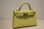Hermès Kelly Mini Sellier Handbag Lime Green