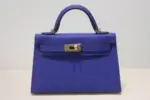 Hermès Kelly Mini Sellier Handbag Electric Blue
