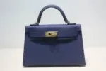 Hermès Kelly Mini Sellier Handbag Blue