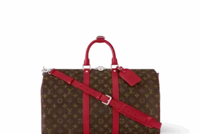 LV Keepall Bandoulière 45 Bag Sari Red