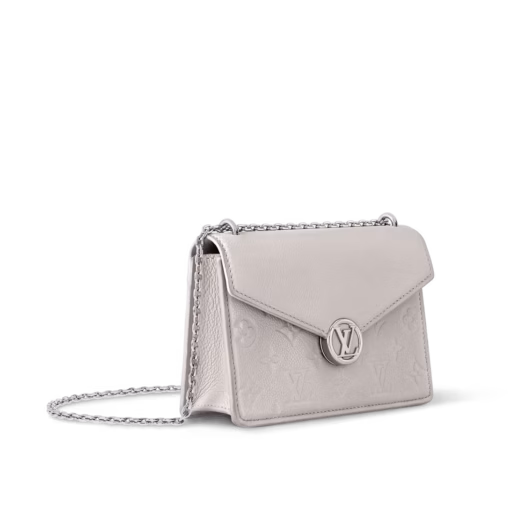 LV Rosy Chain gray Brume Empreinte leather - Image 2
