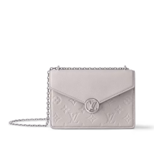 LV Rosy Chain gray Brume Empreinte leather - Image 3