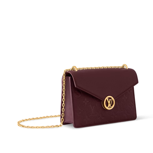 LV Chain Rosy Burgundy Grenat Empreinte Leather - Image 2