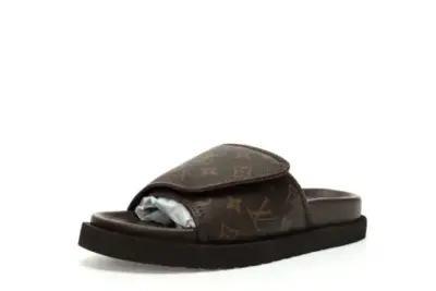 LV Monogram Paseo Flat Comfort Sandal Brown