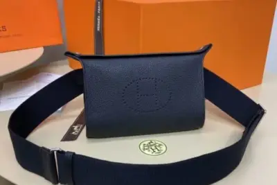 Hermès Videpoches Bag Leather Black