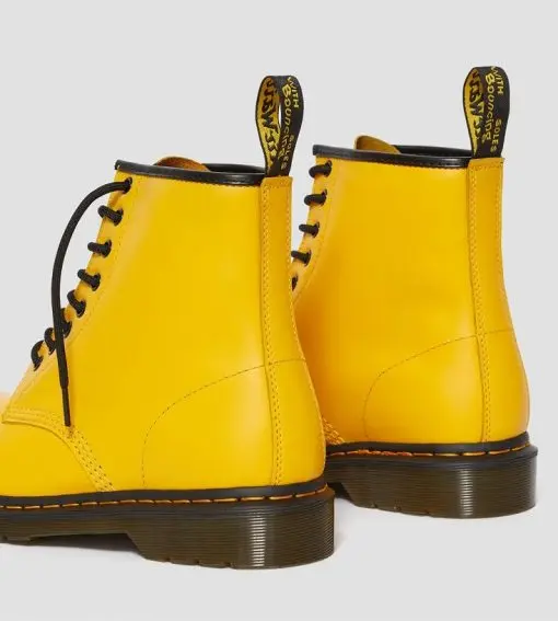 DR. MATENS 1460 SMOOTH ANKLE BOOTS YELLOW - Image 2