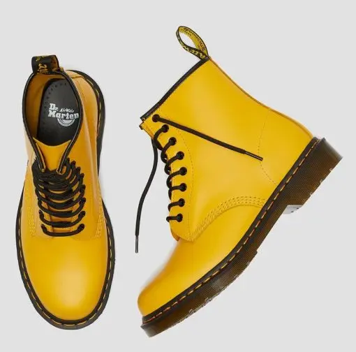 DR. MATENS 1460 SMOOTH ANKLE BOOTS YELLOW - Image 3
