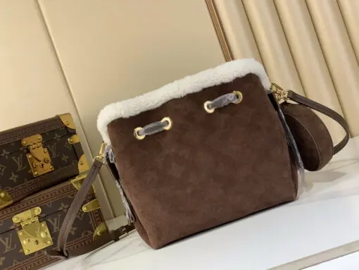 LV Bella Bucket Bag Brown - Image 3