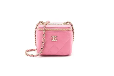 Chanel Small Vanity with Chain Pink