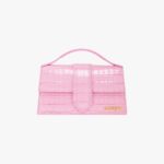 Jacquemus Pink Croc Embossed Leather Bag