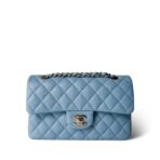 Chanel Classic Double Flap Bag  Light Blue