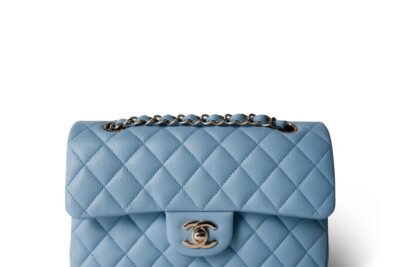 Chanel Classic Double Flap Bag  Light Blue