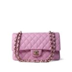 Chanel Classic Double Flap Bag Pink - Image 2