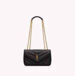 YSL LouLou Small Quilted Lambskin Bag Black