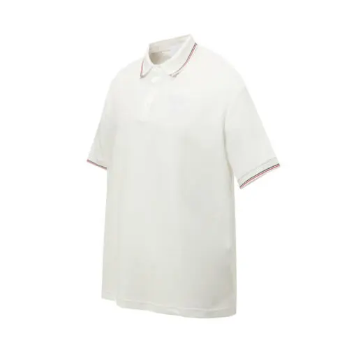 Prada Men’s Black Cotton Piqué Polo Shirt White