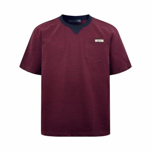 Prada Burgundy Cotton Stripe Oversized T-Shirt